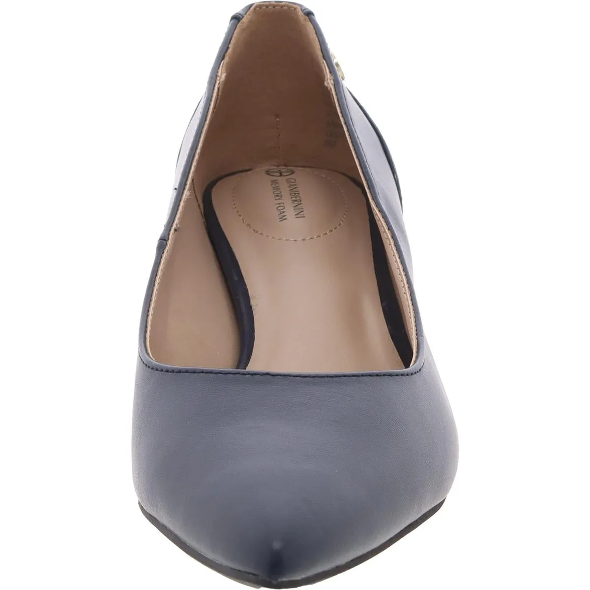 Blakely Womens Solid Faux Leather Block Heels