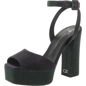 Blasvegas 80 Womens Glitter Ankle Strap Platform Sandals