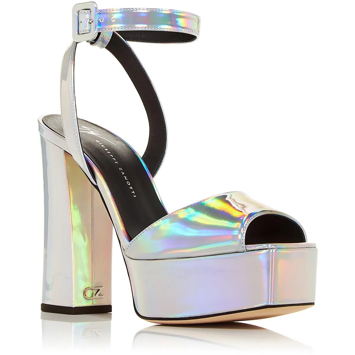 Blasvegas 80 Womens Glitter Ankle Strap Platform Sandals