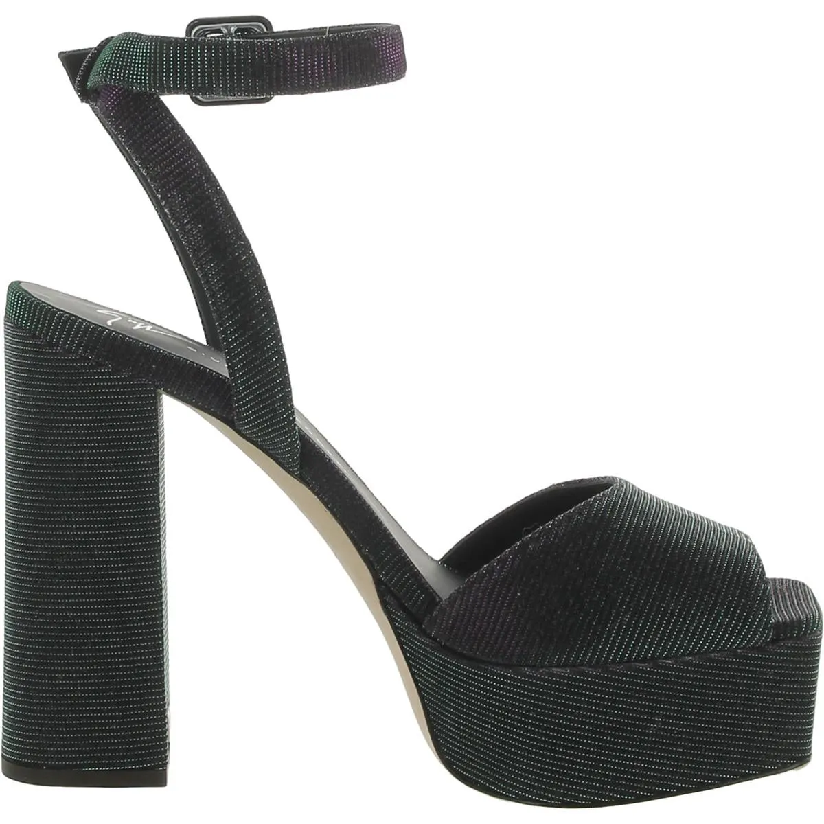 Blasvegas 80 Womens Glitter Ankle Strap Platform Sandals