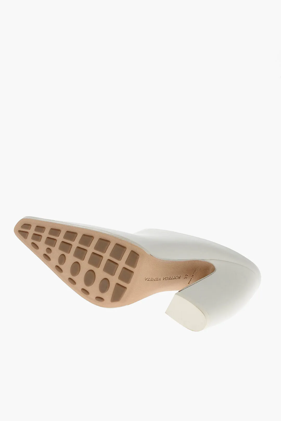 Bottega Veneta Leather Tex Mules With Covered Heel 10Cm
