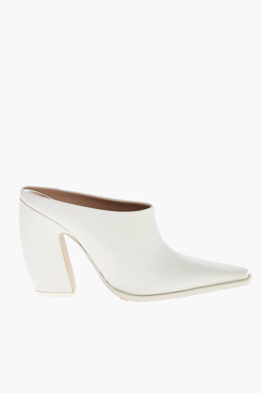 Bottega Veneta Leather Tex Mules With Covered Heel 10Cm
