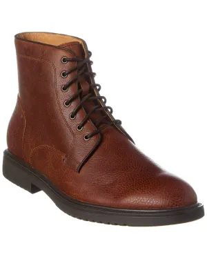 Brass Mark Plain Toe Leather Boot