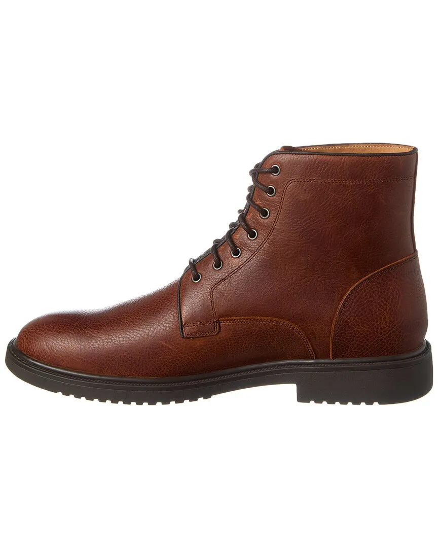 Brass Mark Plain Toe Leather Boot