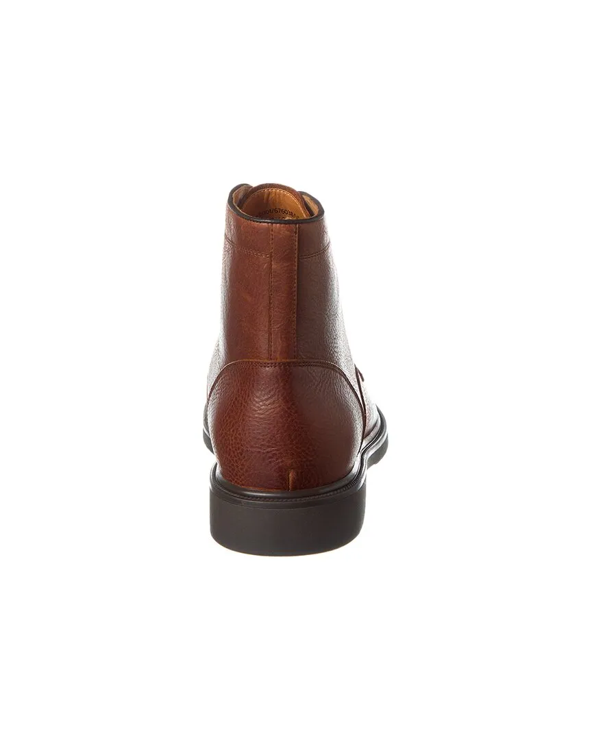 Brass Mark Plain Toe Leather Boot