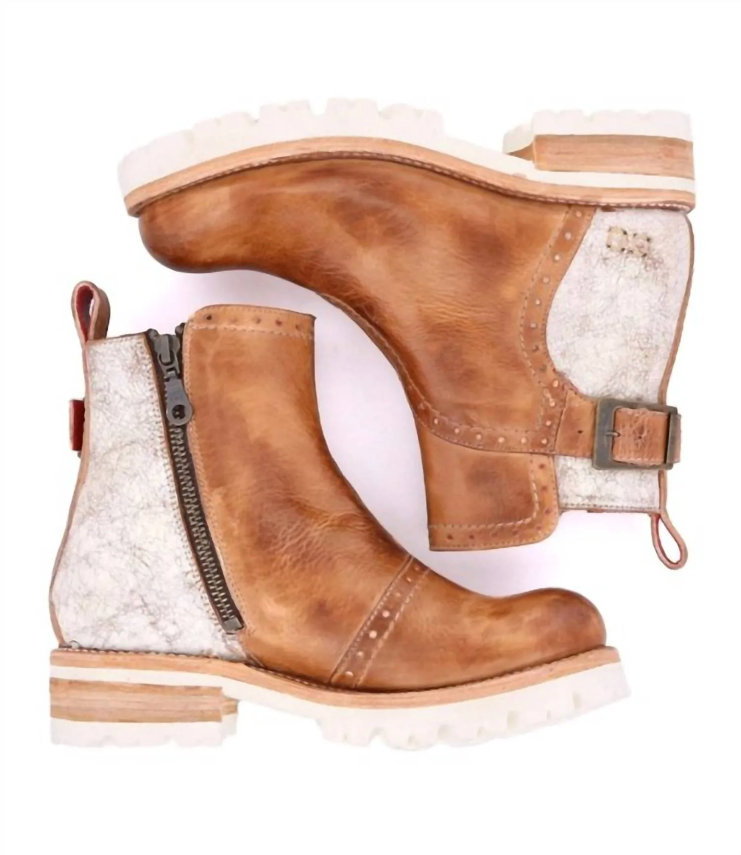 Brianna Ankle Boots In Tan Rustic Nectar Lux