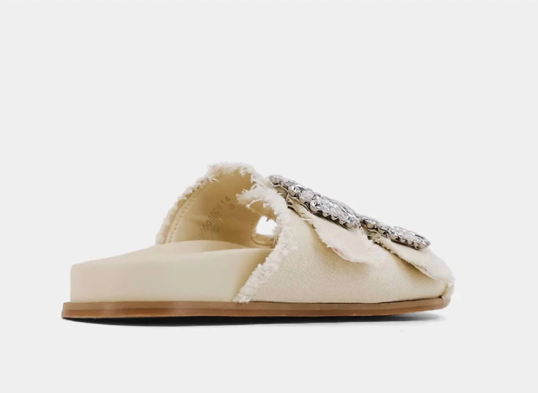 Bridget Sandals In Beige Canvas