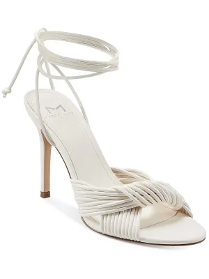 Brista Womens Faux Leather Lace-Up Heels