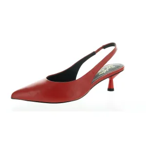 Brooklyn Womens Stretch Leather Kitten Heels