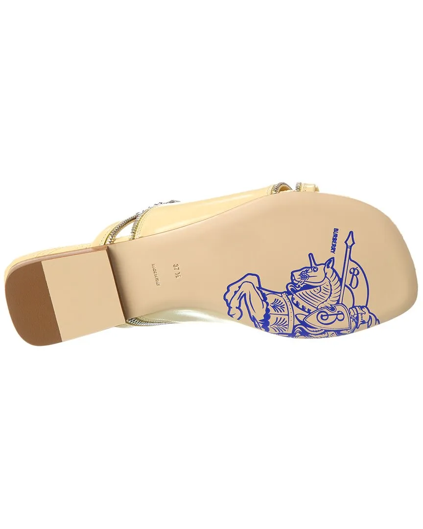 Burberry Peep Leather Sandal