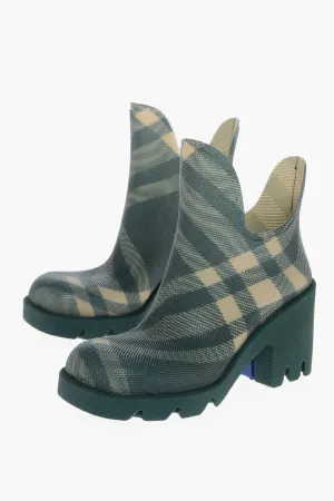 Burberry Tartan Patterned Rubber Booties 8Cm