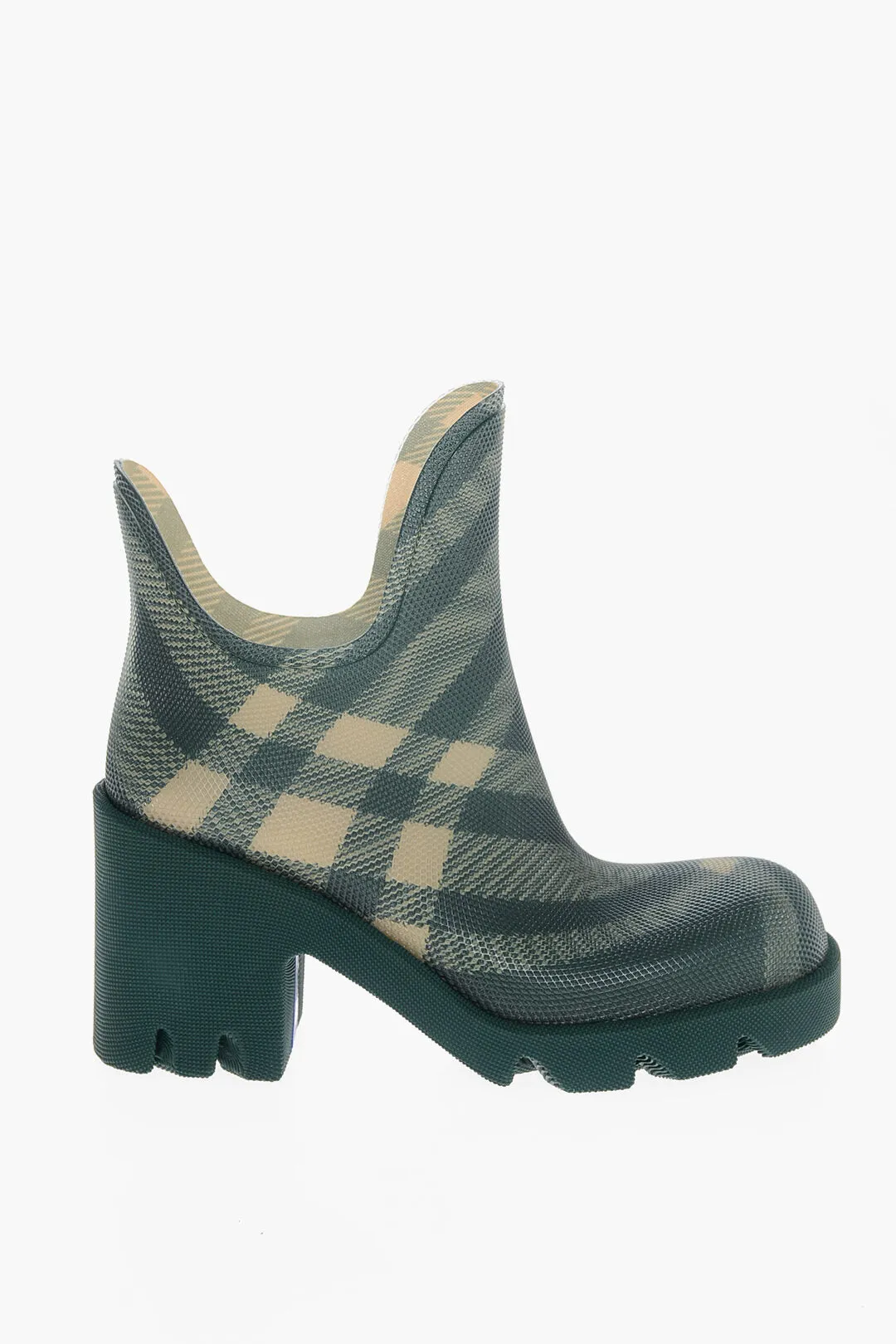 Burberry Tartan Patterned Rubber Booties 8Cm