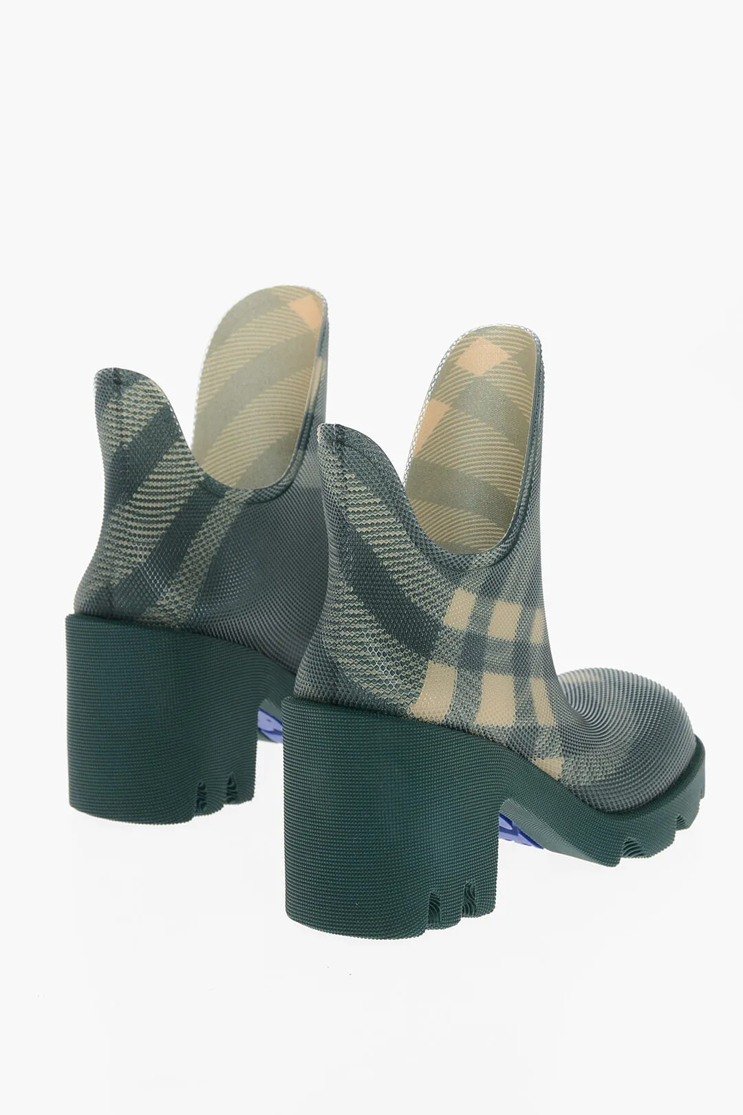 Burberry Tartan Patterned Rubber Booties 8Cm