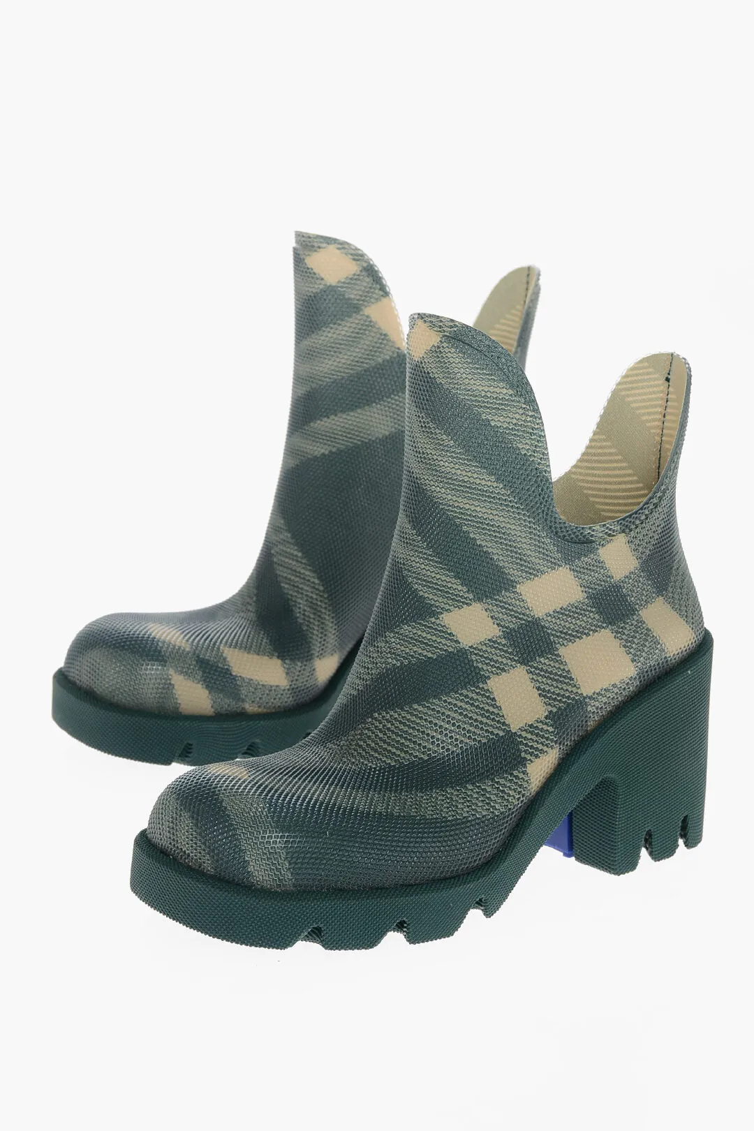 Burberry Tartan Patterned Rubber Booties 8Cm