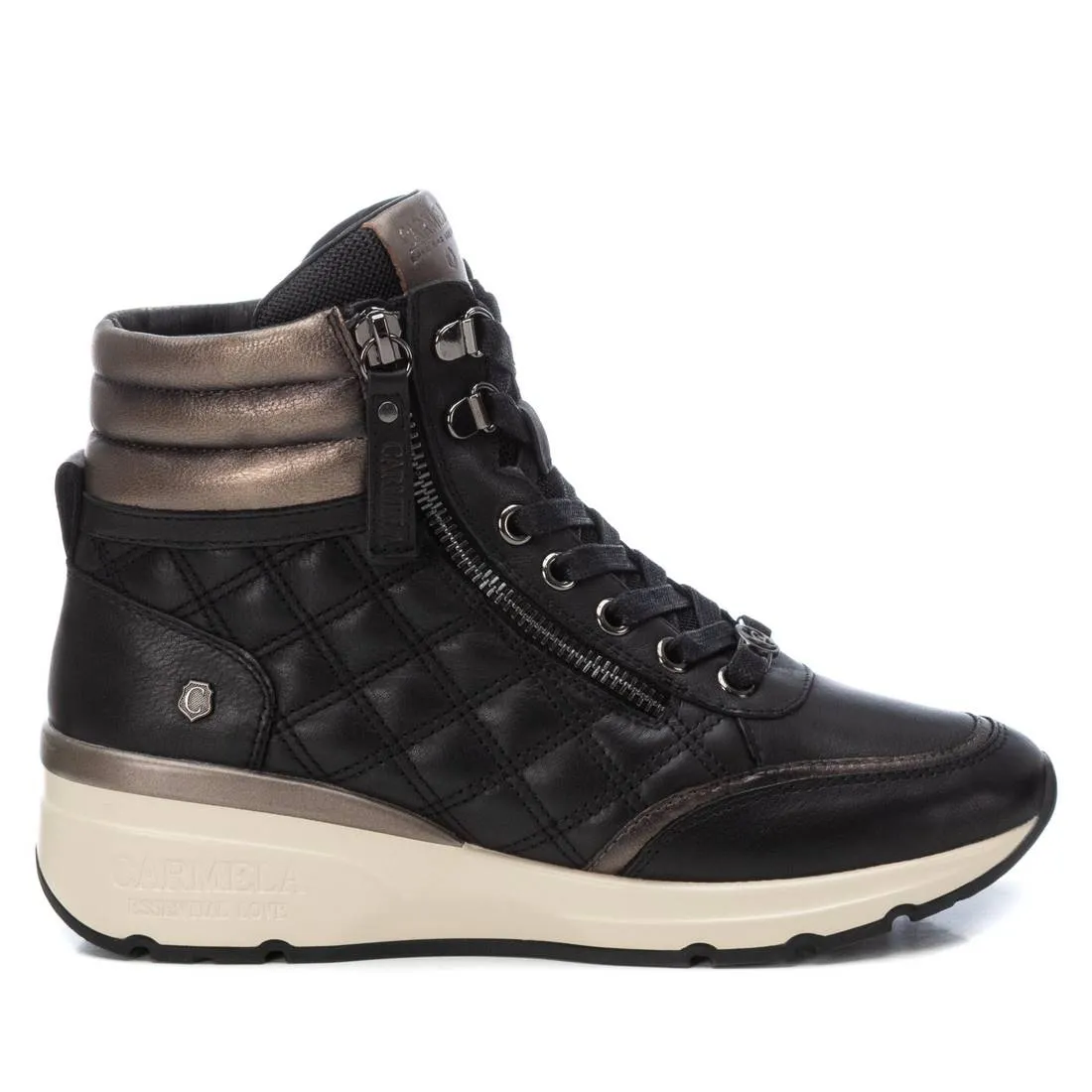 Carmela Collection Leather Sneaker Booties By Xti