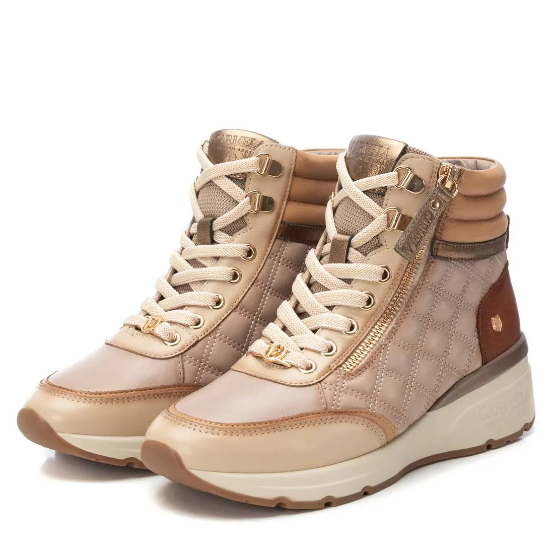 Carmela Collection Leather Sneaker Booties By Xti
