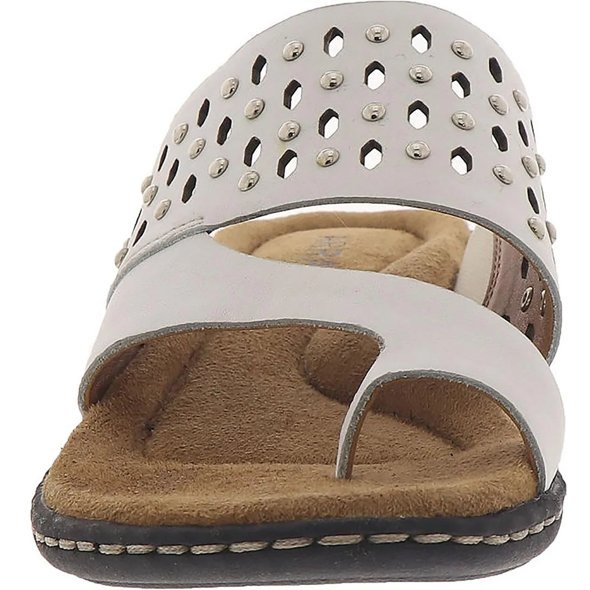 Catalina Womens Leather Toe Loop Slide Sandals