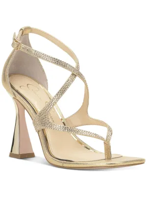 Catarina Womens Faux Suede Rhinestone Pumps