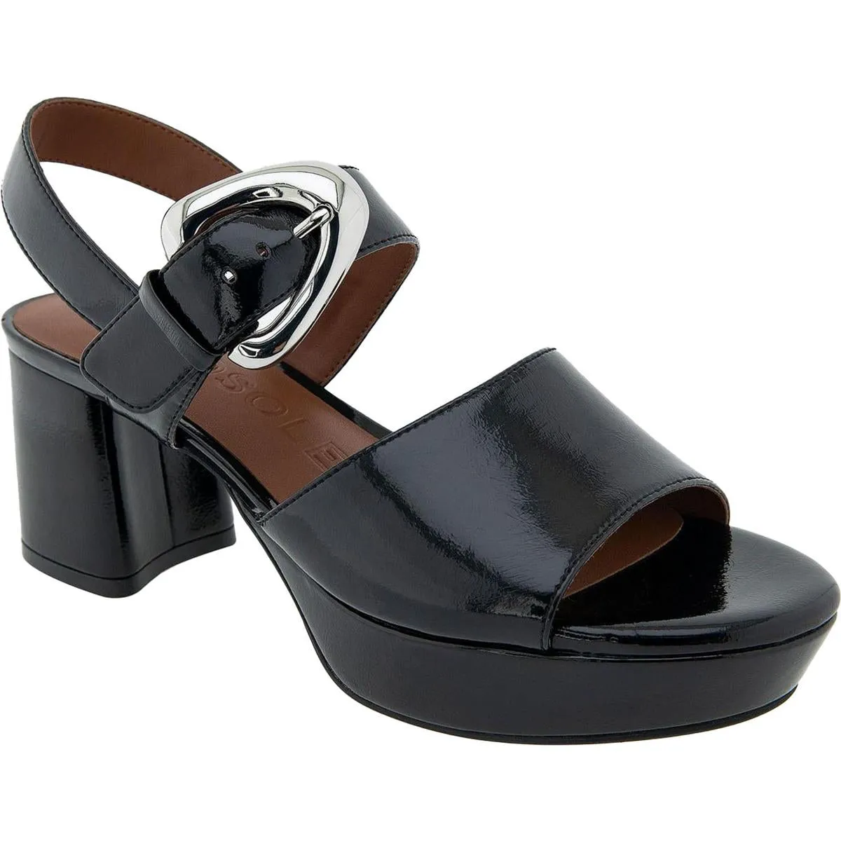 CHAMBER Womens Adjustable Manmade Block Heels