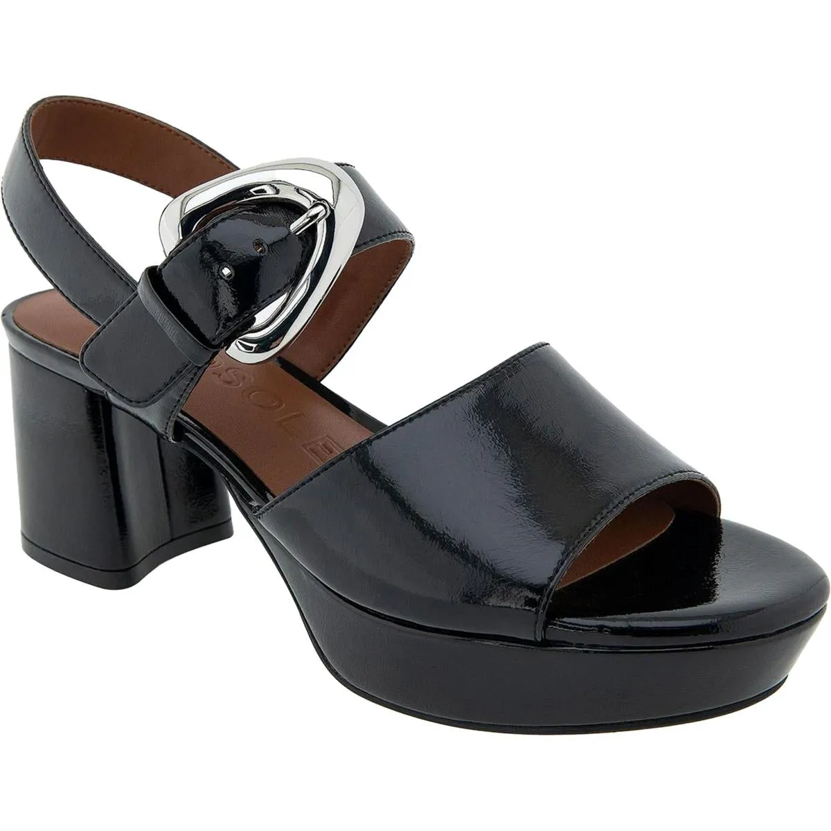 CHAMBER Womens Adjustable Manmade Block Heels