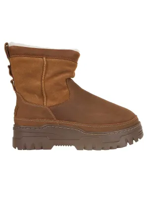 Chestnut Brown Calf Suede/Leather Boots