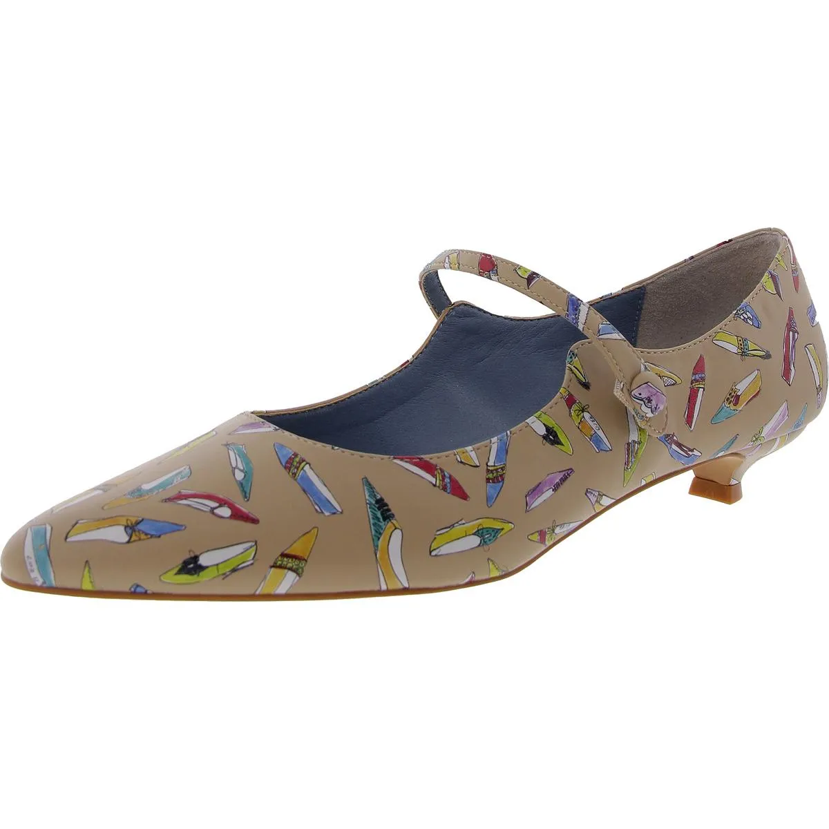 CHIC Womens Solid Man Made Kitten Heels