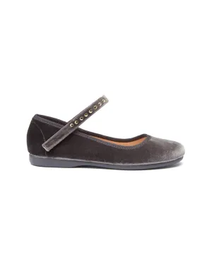 Childrenchic Studs Velvet Mary Jane