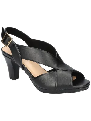 CHRISTY Womens Faux Suede Open Toe Ankle Strap
