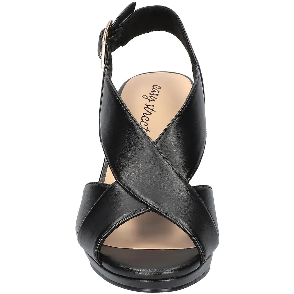 CHRISTY Womens Faux Suede Open Toe Ankle Strap