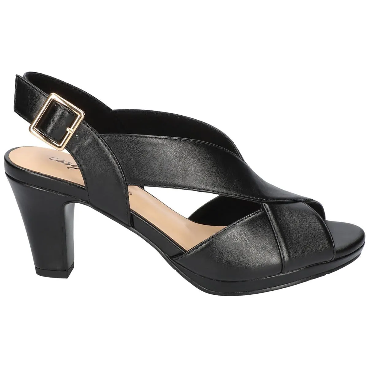 CHRISTY Womens Faux Suede Open Toe Ankle Strap