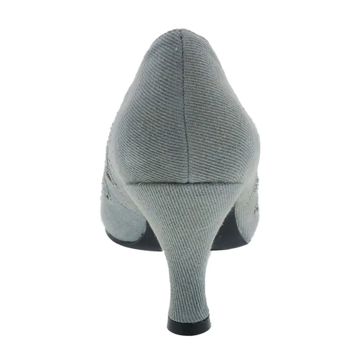 Cici Womens Denim Studded Pointed Toe Heels