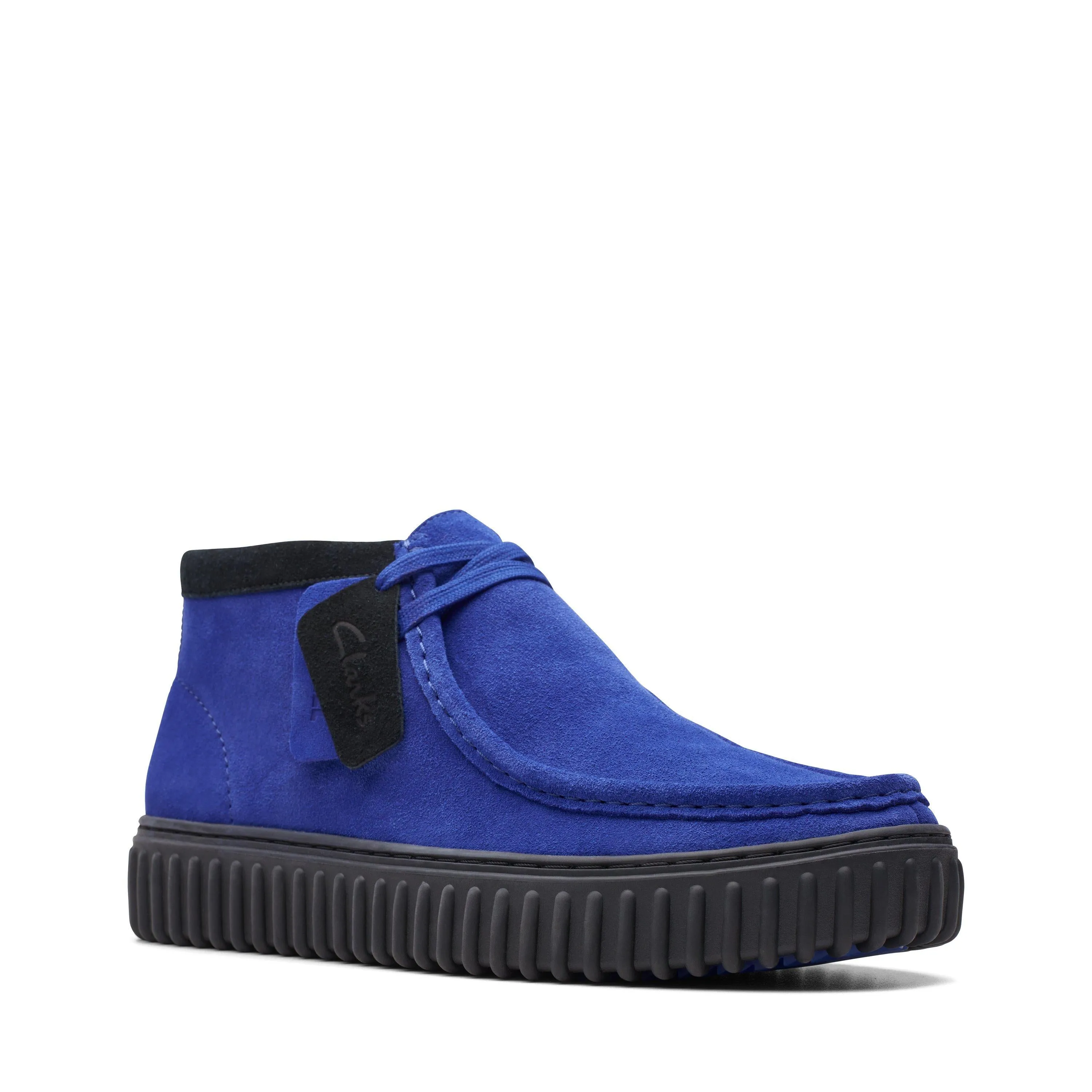 Clarks Torhill Hi in Blue Suede