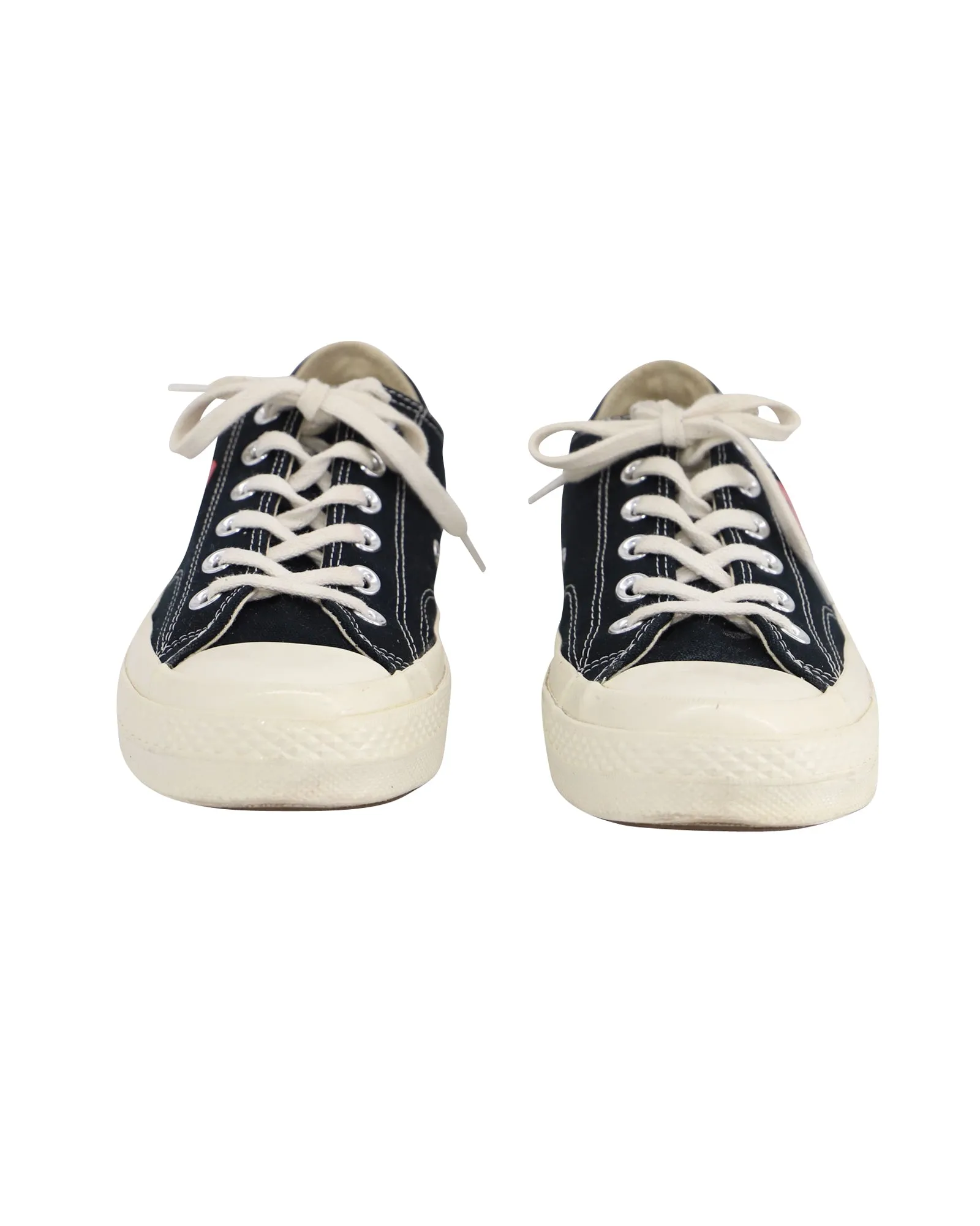 Comme Des Garcons Play x Converse Low-Top Sneakers in Black Canvas
