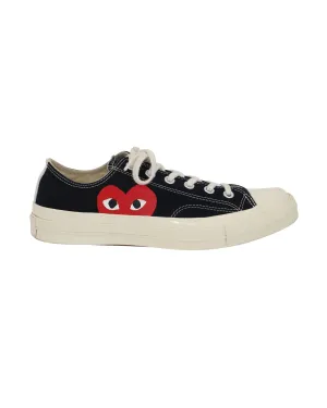 Comme Des Garcons Play x Converse Low-Top Sneakers in Black Canvas