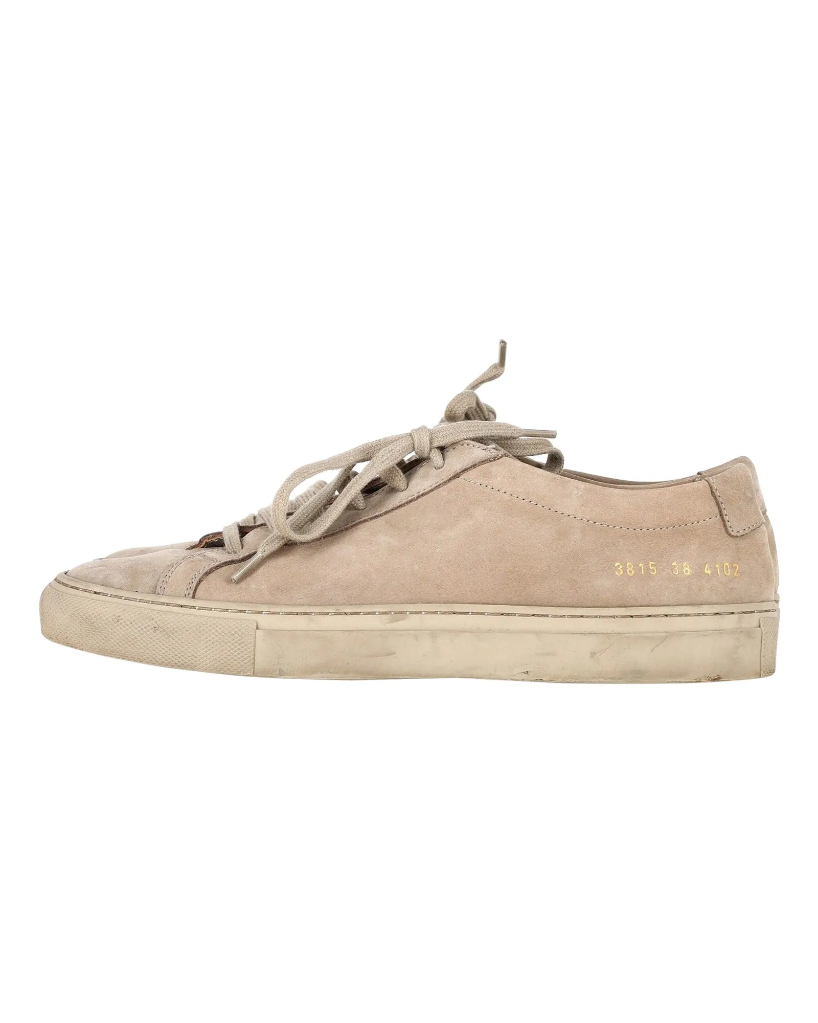 Common Projects Original Achilles Low Sneakers in Beige Suede