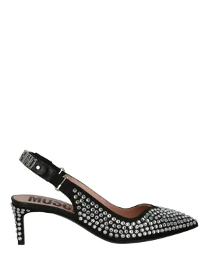 Crystal Embellished Kitten Heels