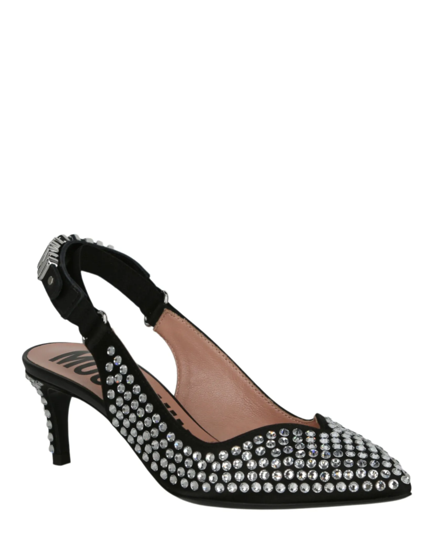 Crystal Embellished Kitten Heels