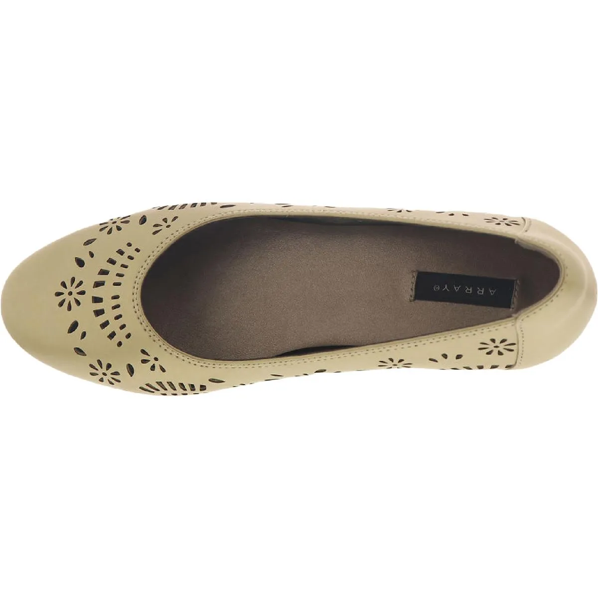 Dahlia Womens Faux Leather Perforated Dress Pumps