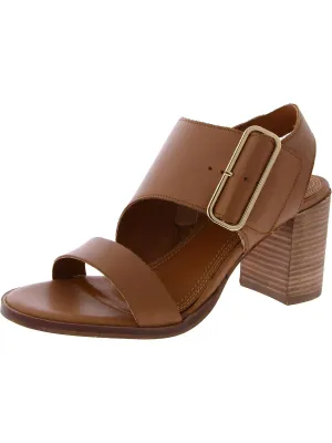 Darnah Womens Leather Adjustable Block Heel