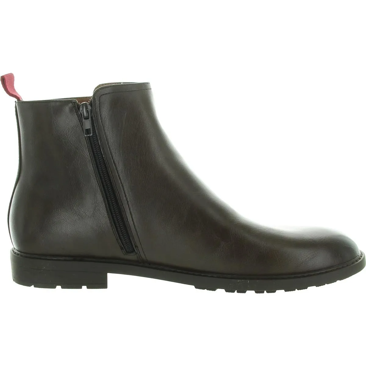 Dawlin Mens Zipper Faux Leather Chelsea Boots