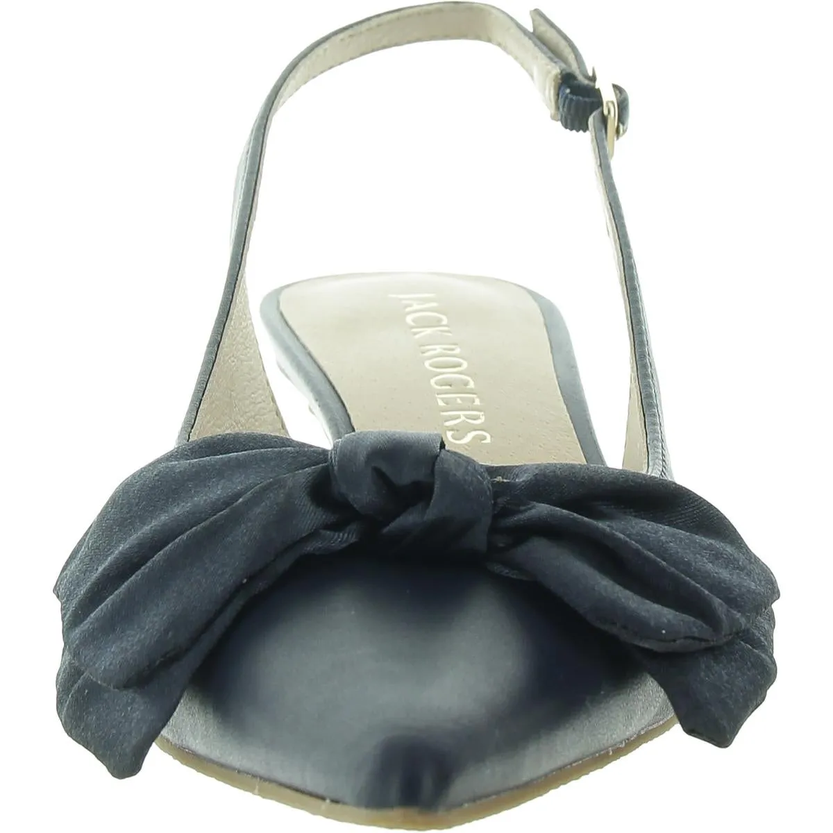 Debra Womens Bow Leather Kitten Heels