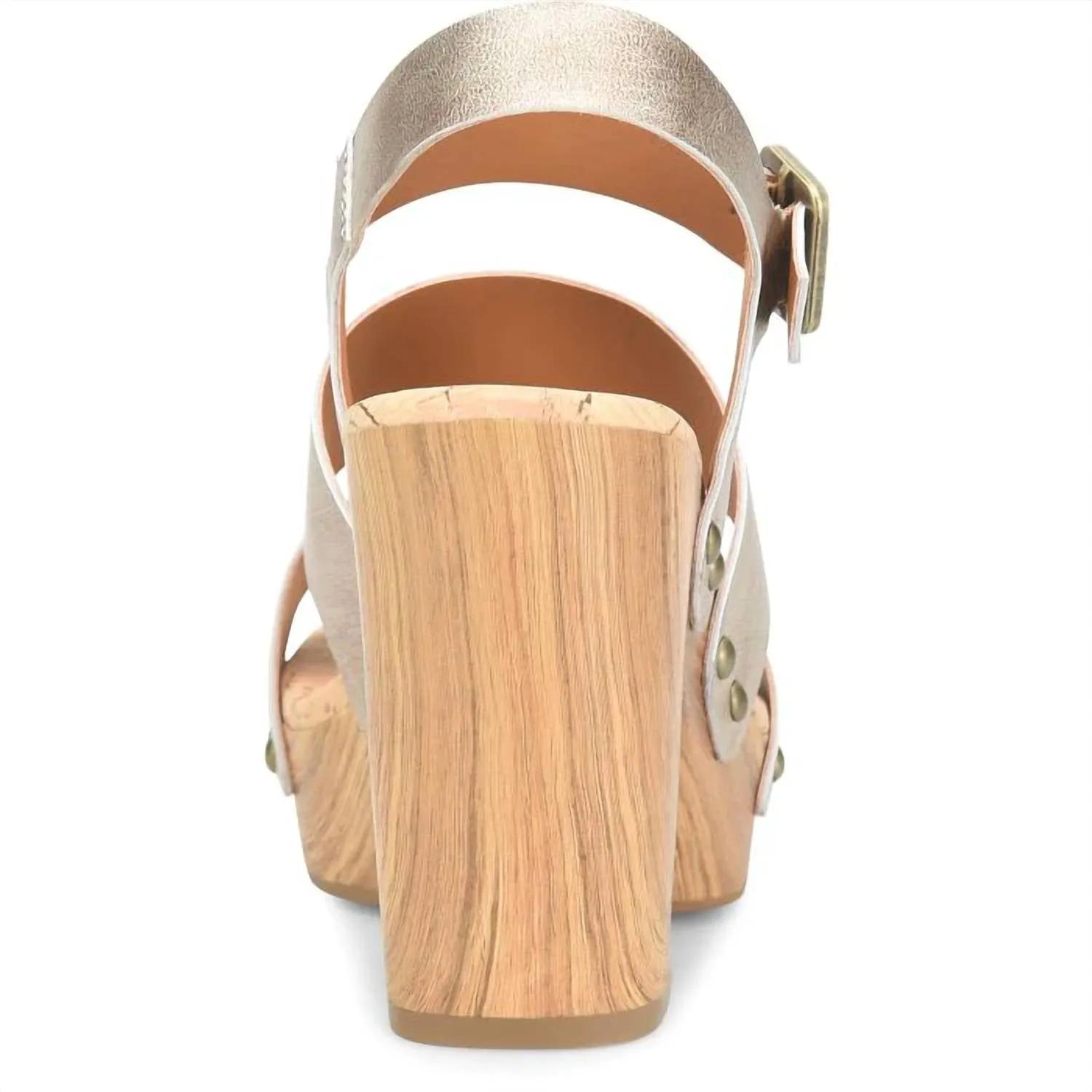 Della Slingback Platform Sandal In Light Gold