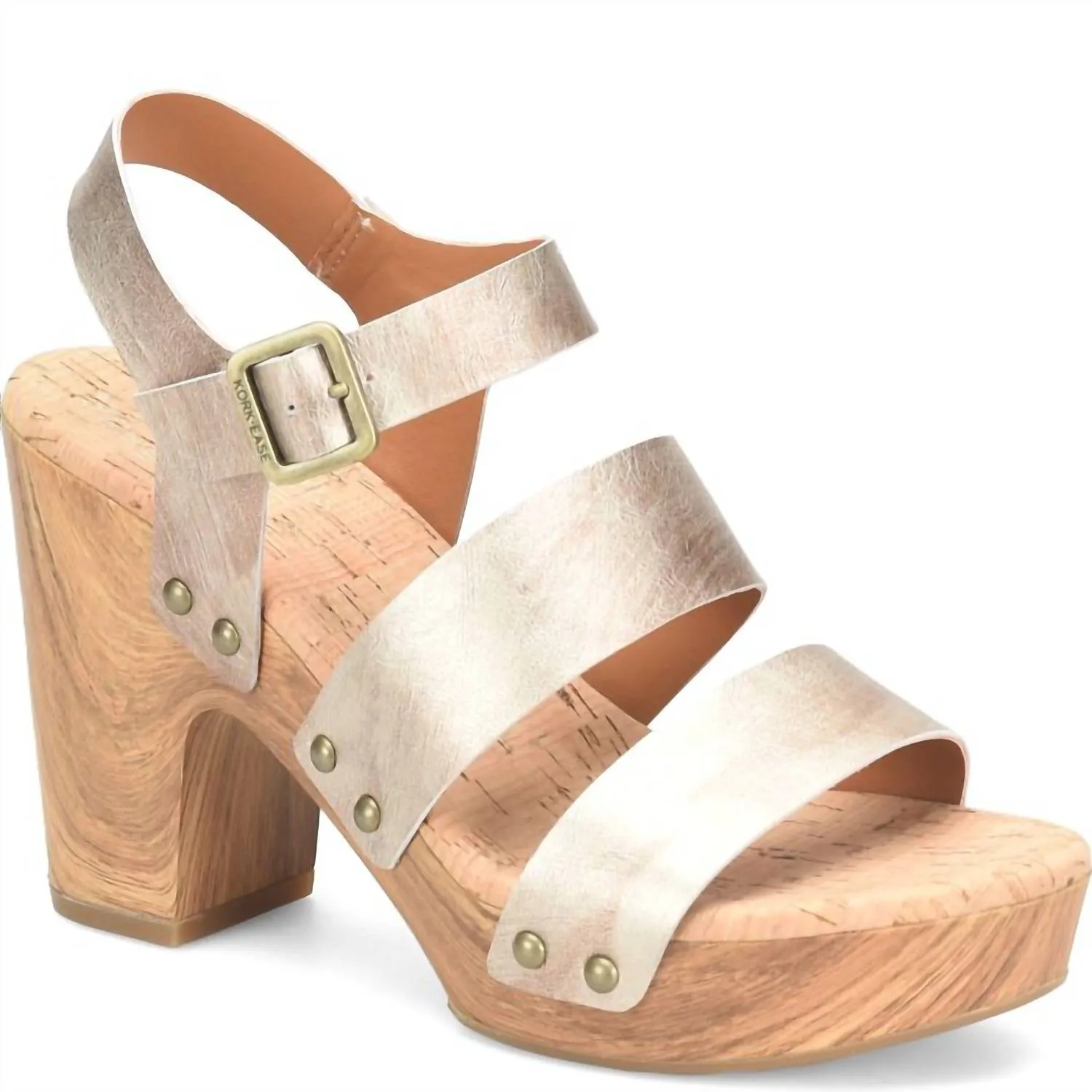 Della Slingback Platform Sandal In Light Gold
