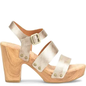 Della Slingback Platform Sandal In Light Gold
