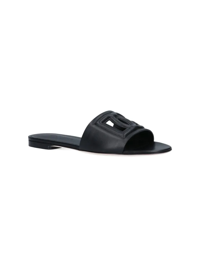 Dg Millennials" Slide Sandals  Black