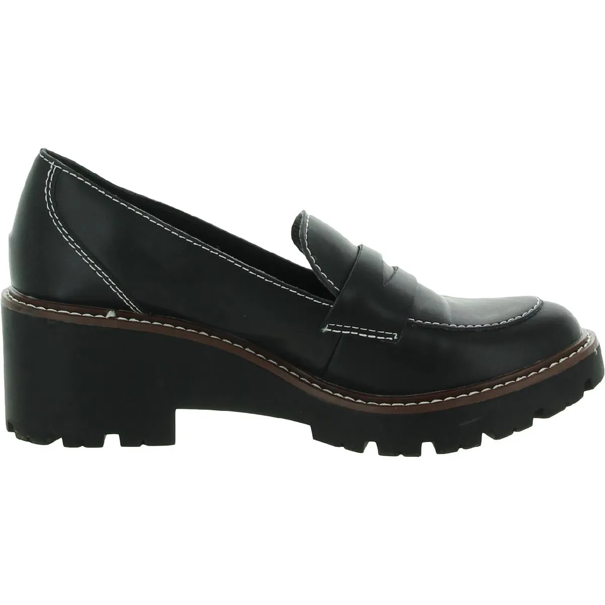 Dulce Womens Lugged Sole Lugged Platforms Loafers