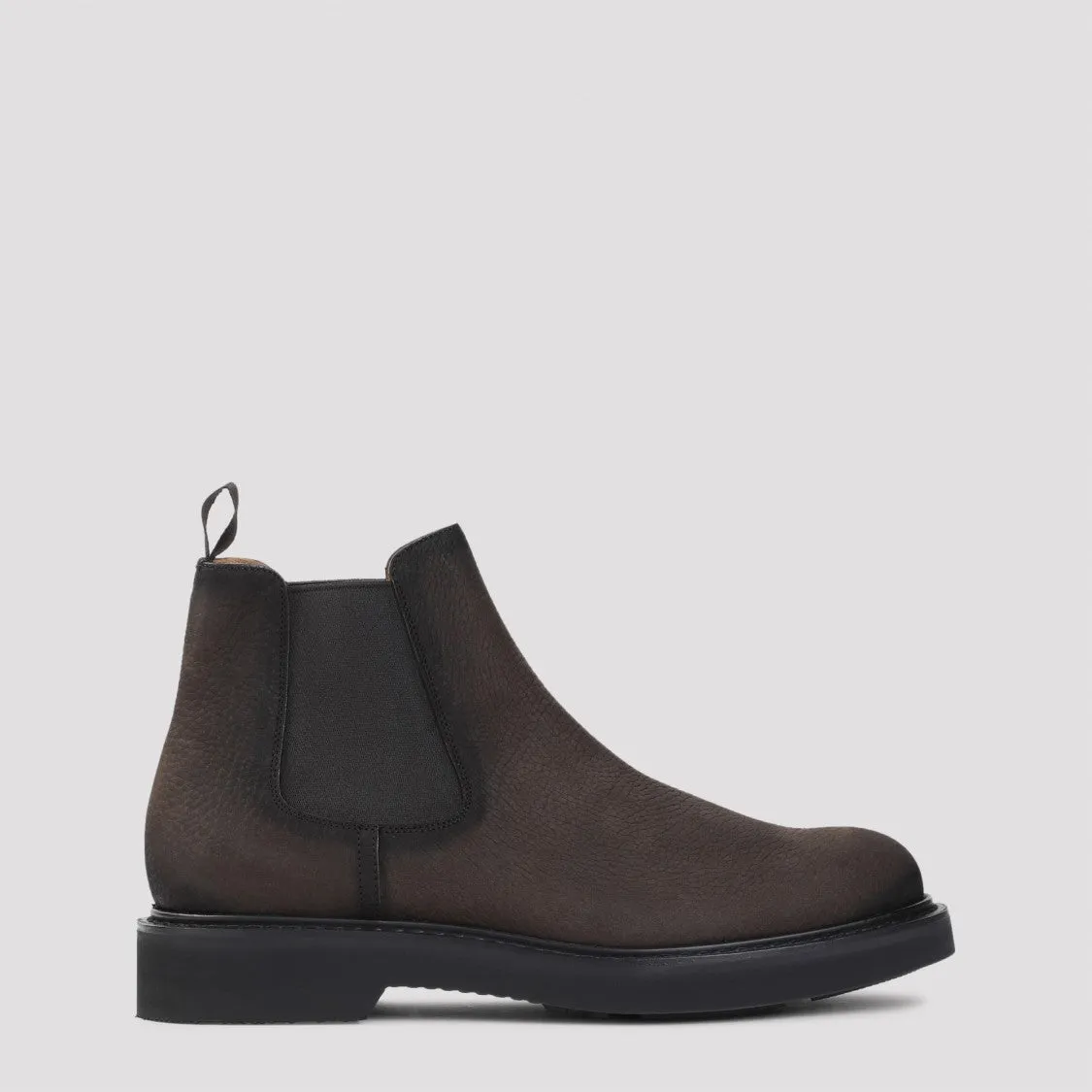 Ebony Brown Calf Leather Leicester Ankle Boots