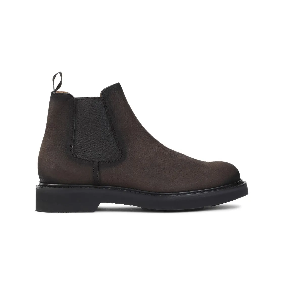 Ebony Brown Calf Leather Leicester Ankle Boots