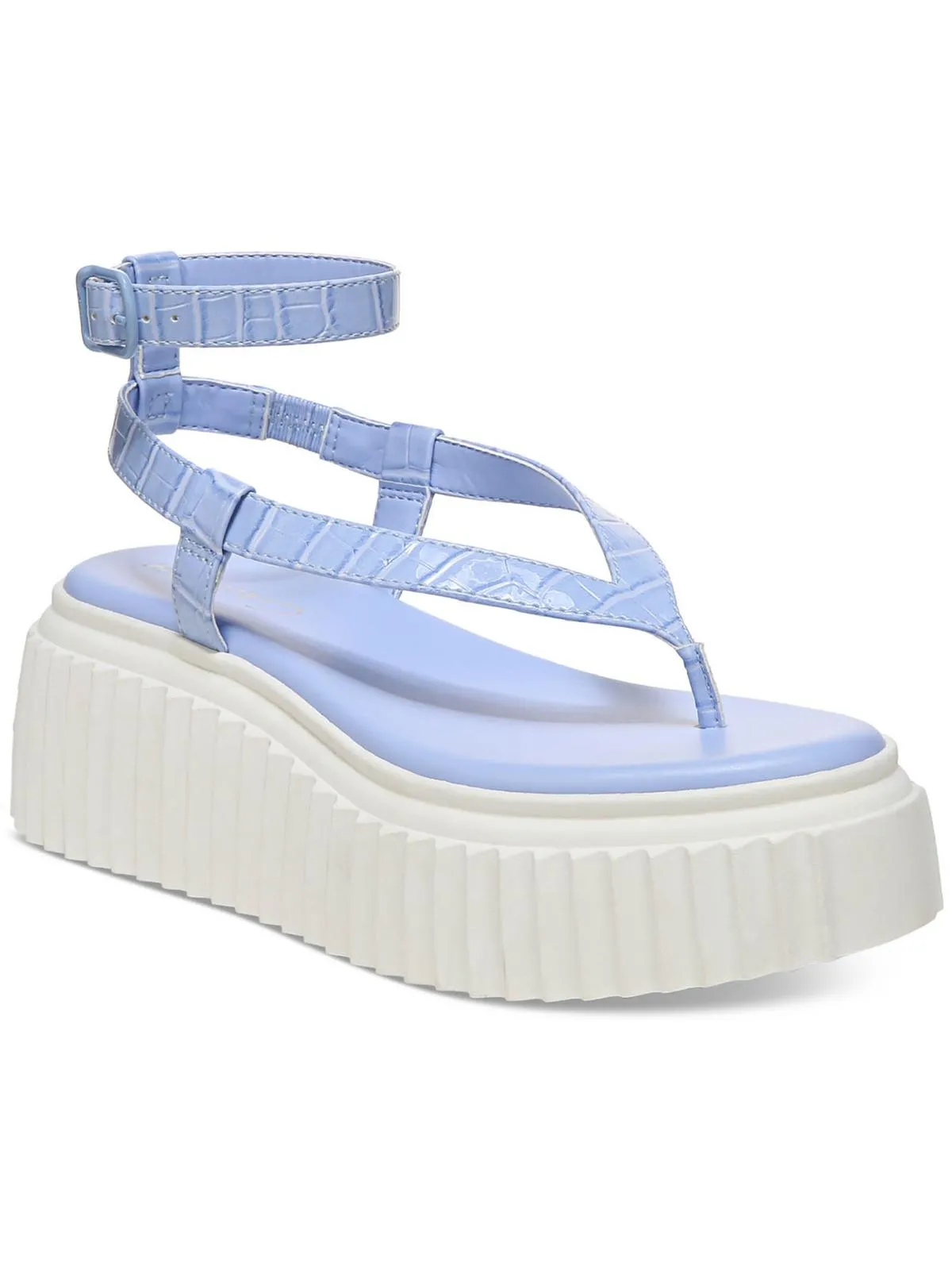 Elana Womens Buckle Ankle Strap Platform Sandals