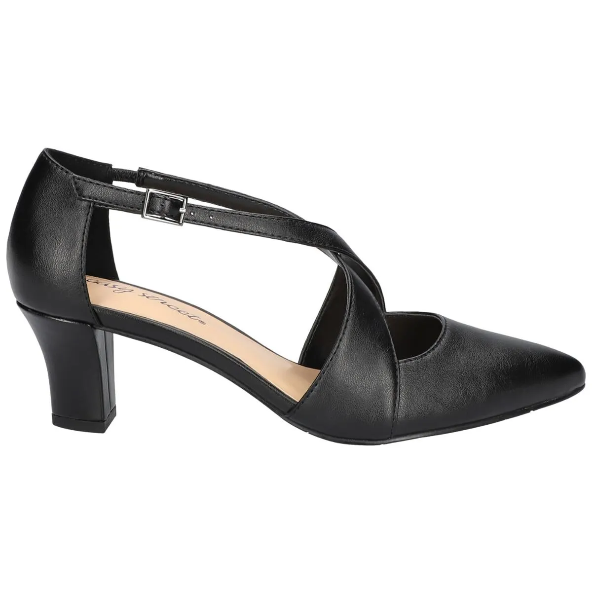 Elegance Womens Faux Leather Pointed Toe Pumps
